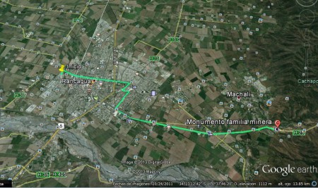 Ruta realizada en Rancagua